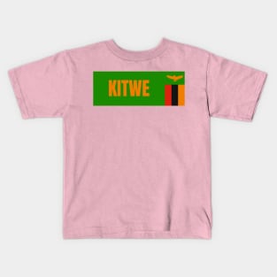 Kitwe City in Zambian Flag Kids T-Shirt